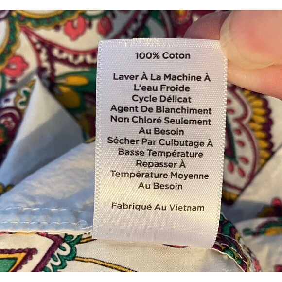 Talbots Petites sz MP Paisley Button Shirt Top - Picture 10 of 10